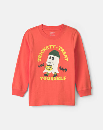 Toddler Boy 'Trickety-Treat Yourself' Halloween Graphic Tee - Orange, 