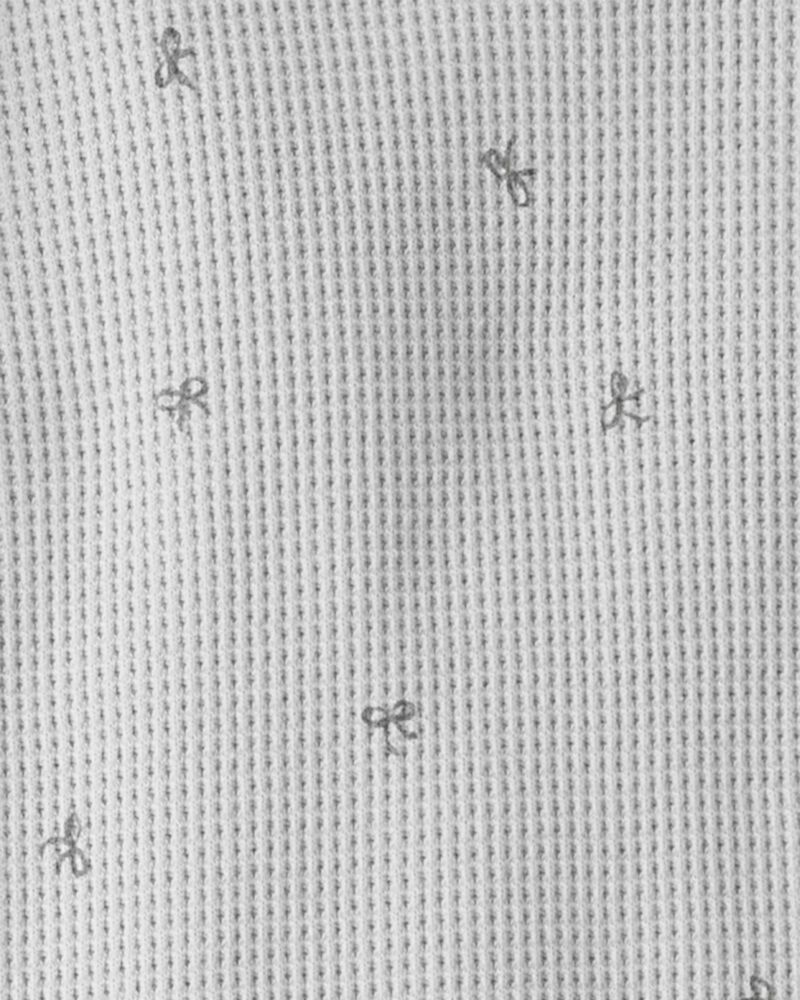 Toddler Waffle Knit Set Made with Organic Cotton in Bows
, image 3 of 4 slides