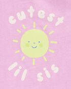Baby Lil Sis Flutter-Sleeve Bodysuit, image 2 of 3 slides