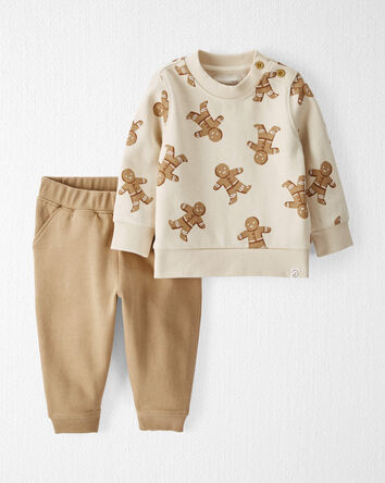 Baby 2-Piece Gingerbread Man Set Made with Organic Cotton, 