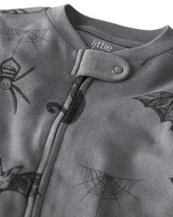 Baby Organic Cotton Sleep & Play Pyjamas in Spooky Creatures Print, 