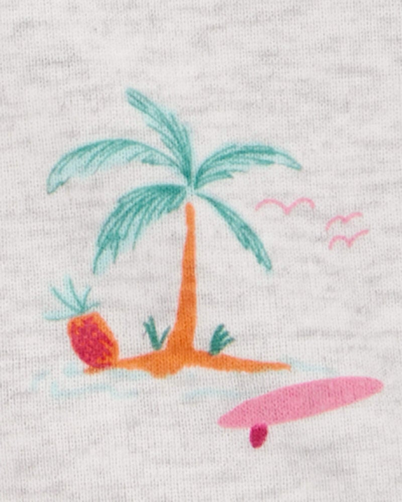 Toddler Flamingo Print Snug Fit Cotton 4-Piece Pyjamas, image 3 of 4 slides
