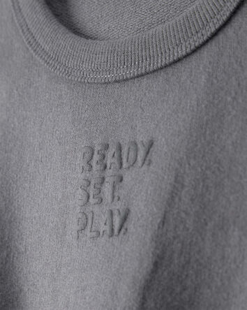 B&eacute;b&eacute; - Chandail en jersey bouclette &laquo;Ready Set Play&raquo; - Gris, 