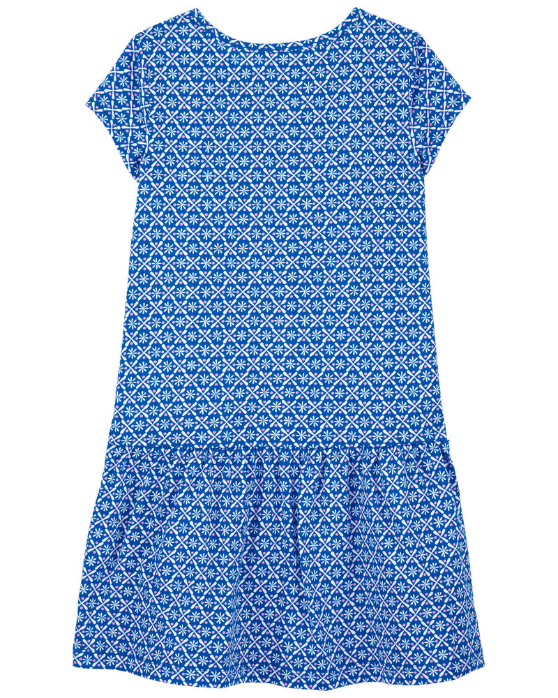 Kid Geo Print Cotton Dress, image 2 of 4 slides