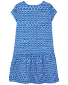Kid Geo Print Cotton Dress, image 2 of 4 slides