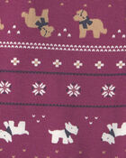 Baby 1-Piece Fair Isle PurelySoft&trade; Snug Fit Pyjama - Burgundy, image 6 of 9 slides