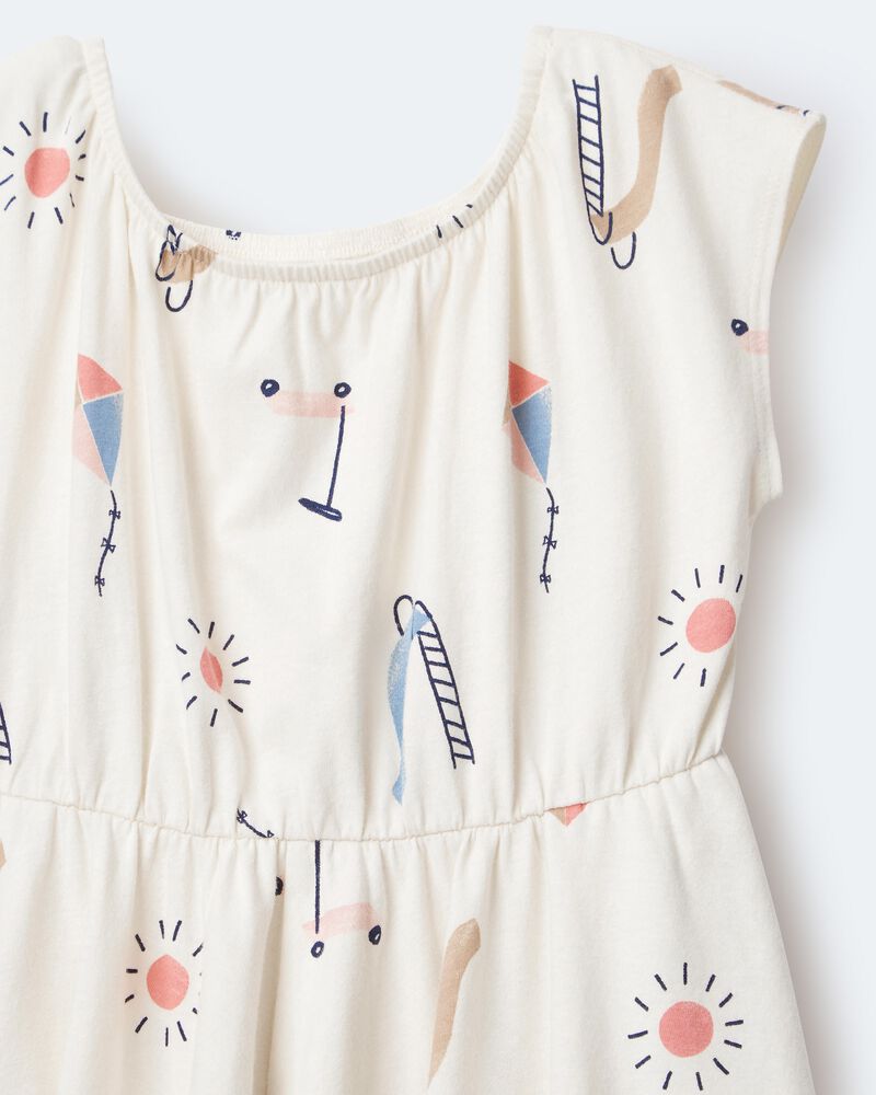 Toddler Girl Avenue Twirl™ Dress in Park Day Print - Cream, image 8 of 8 slides