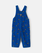 Baby Boy Plane Corduroy Overalls - Blue, image 2 of 4 slides