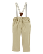 Baby Boy Twill Suspender Pants, image 2 of 4 slides
