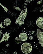 Kid Space Print Snug Fit 4-Piece Pyjamas, image 3 of 4 slides
