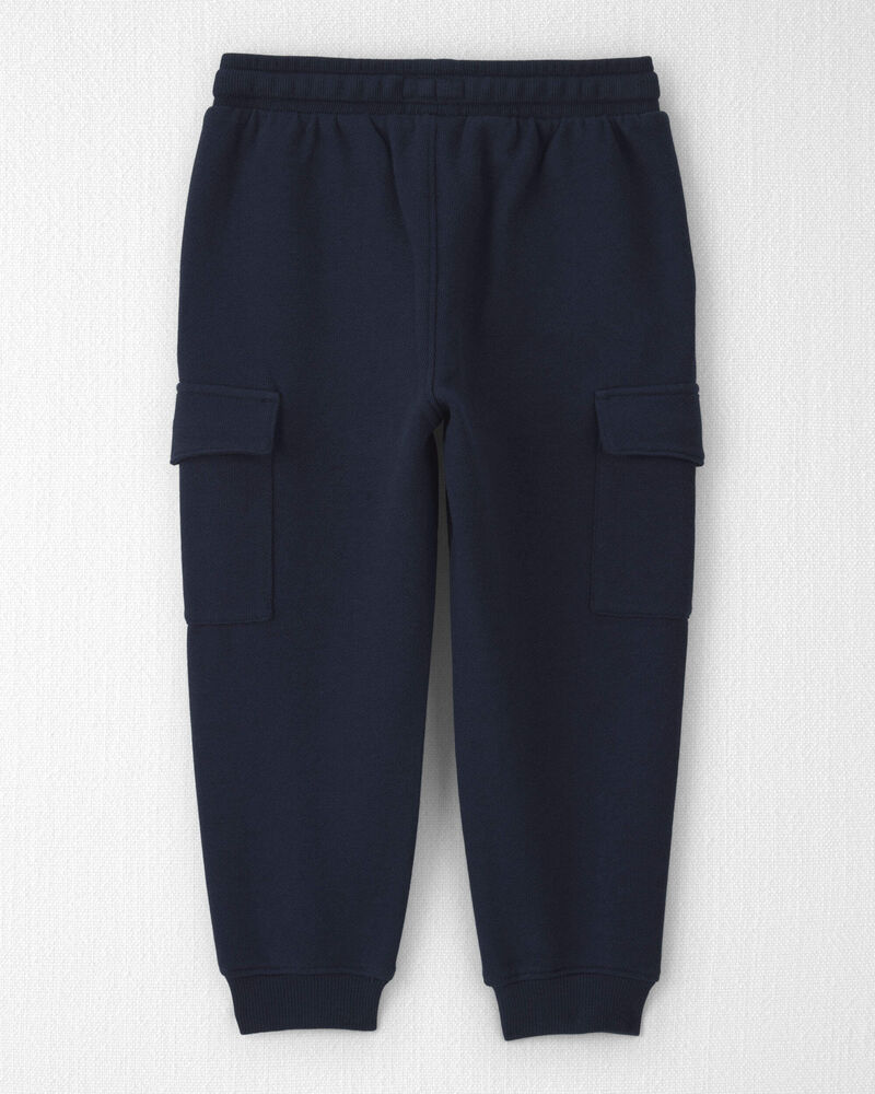 Toddler Boy Organic Cotton French Terry Cargo Pants, image 2 of 5 slides