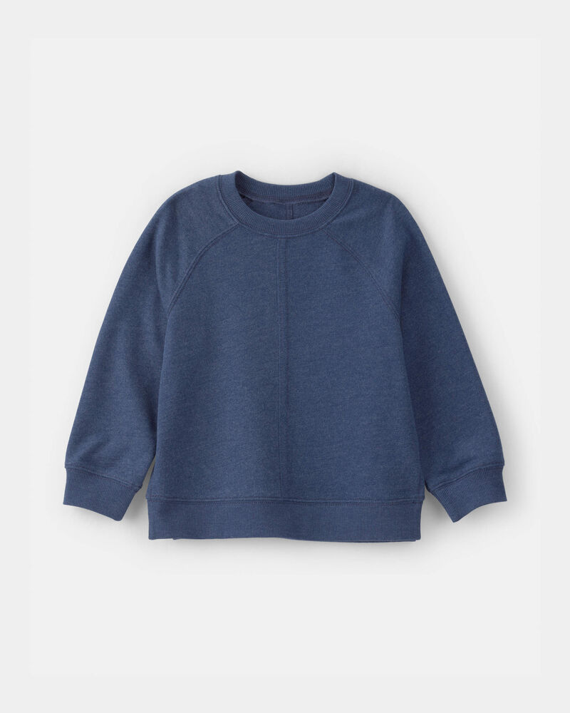 Toddler Boy French Terry Pullover Sweatshirt - Blue, image 1 of 4 slides