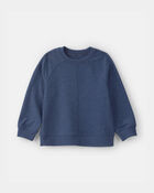 Toddler Boy French Terry Pullover Sweatshirt - Blue, image 1 of 4 slides