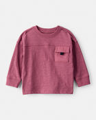 Baby Boy Long-Sleeve Pocket Tee - Red, image 1 of 5 slides