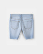 Filles - Short en denim effiloch&eacute; - D&eacute;lav&eacute; clair, image 2 sur 3 diapositives