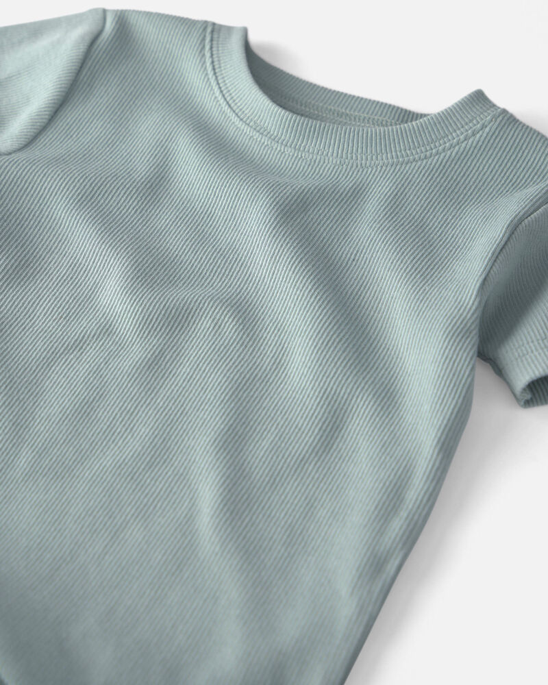 Toddler 2-Piece Organic Cotton Ribbed Pyjamas, image 2 of 4 slides