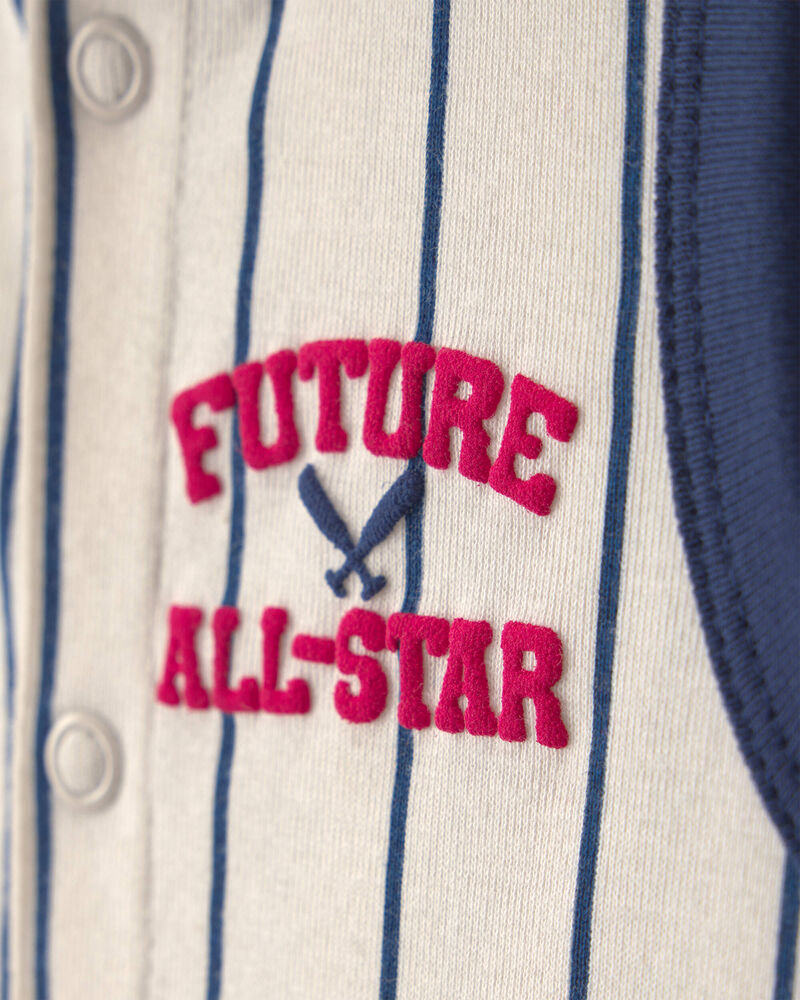 Baby Boy 'Future All-Star' Baseball Romper, image 2 of 4 slides