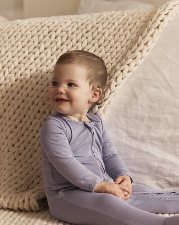 Baby Zip-Up PurelySoft Sleeper Pyjamas, 