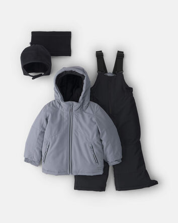 Baby Boy 2 Piece Snowsuit- Grey, 