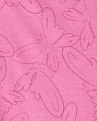 Girls Butterfly Long-Sleeve Peplum Top - Pink, image 2 of 3 slides
