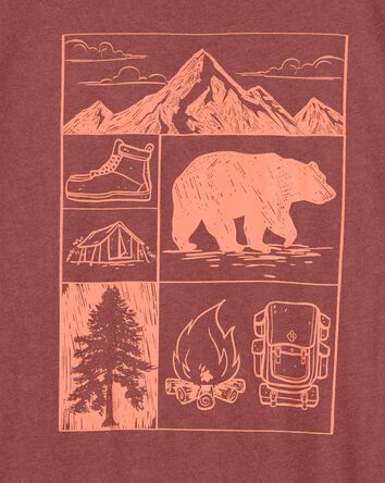 Kid Scenic Mountain Short-Sleeve Graphic Tee - Brown, 