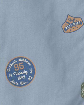 Tout-petit gar&ccedil;on - Chemise boutonn&eacute;e en popeline - Bleu, 