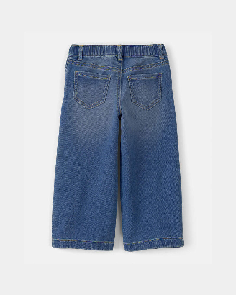 Tout-petit fille - Jeans &agrave; jambe large avec cordon de serrage - D&eacute;lav&eacute; fonc&eacute;, image 2 sur 3 diapositives