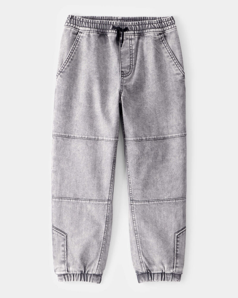 Kid Tapered Iconic Denim Joggers -  Volcano Wash, image 1 of 4 slides
