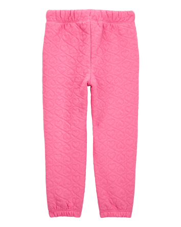 Bébé Pantalon tricoté à cœurs - Rose, 
