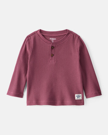 Baby Boy Long-Sleeve Henley T-Shirt - Red, 