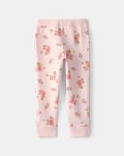 Tout-petit fille - Pantalon de jogging en tricot avec cordon de serrage, floral - Rose, image 2 sur 3 diapositives