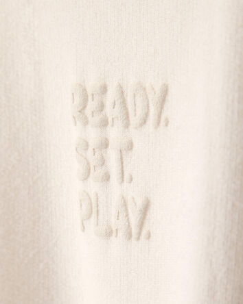 Tout-petit fille - Chandail en jersey bouclette &laquo;Ready Set Play&raquo; - Ivoire, 
