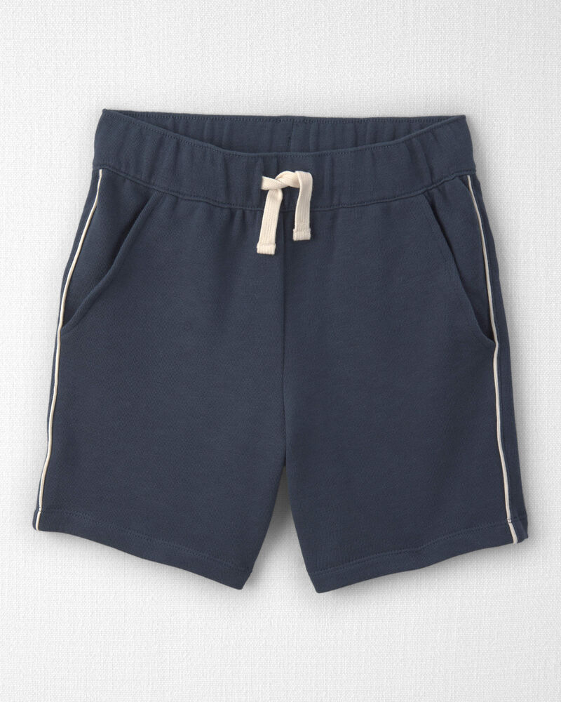 Jeune - Ensemble 2 pi&egrave;ces chandail et short en coton biologique - Bleu marine, image 2 sur 4 diapositives