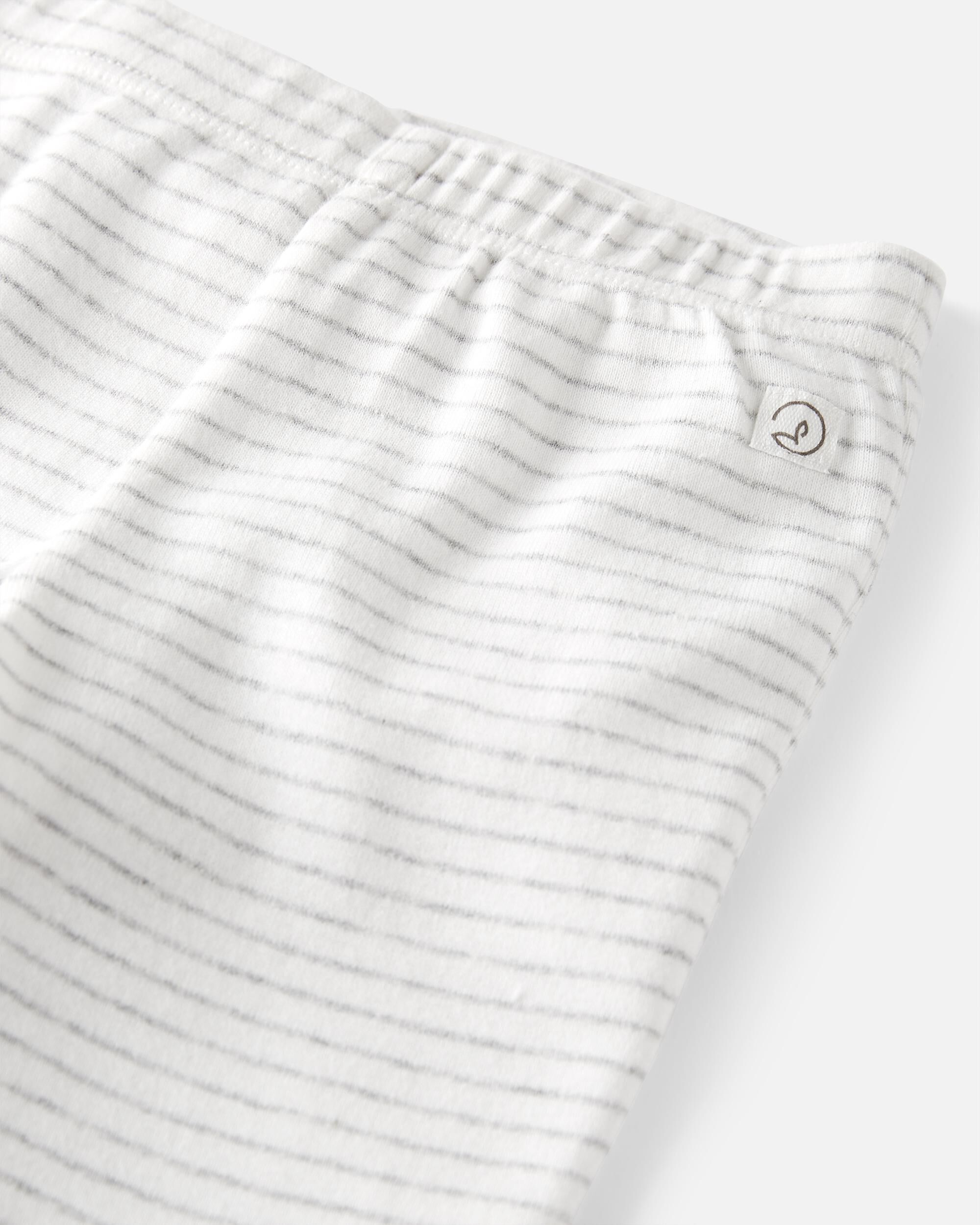 Baby Girls Baby 2 Pack Organic Cotton Rib Footed Pants 3M Little Planet