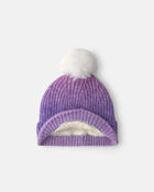 Tout-petit fille - Tuque &agrave; pompon Lurex Kombi - Mauve, image 2 sur 3 diapositives