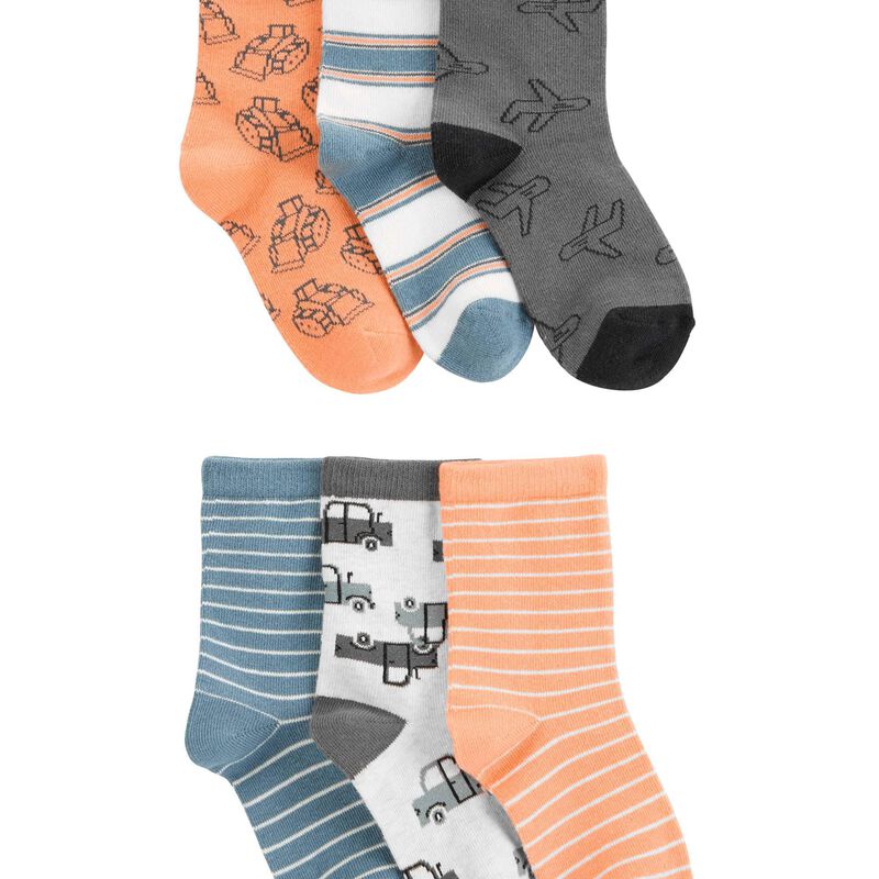 Multi 6Pack Crew Socks