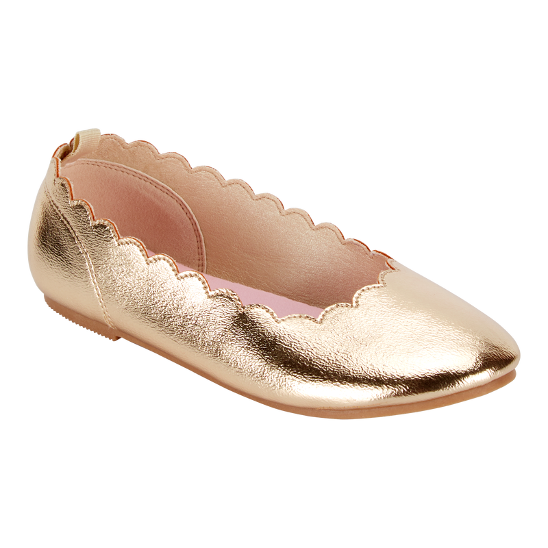 Gold ballet shoes top