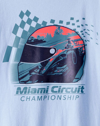 Garçons - T-shirt à manches longues à imprimé Miami Circuit - Bleu, 