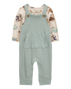 Baby 2-Piece Long-Sleeve Tee & Thermal Coverall Set, image 1 of 6 slides