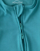 Baby PurelySoft 2-Way Zip Snug Fit Sleeper - Blue, image 6 of 9 slides