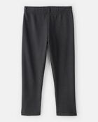 Toddler Girl Pull-On Stretch Rib Leggings - Black, image 1 of 4 slides