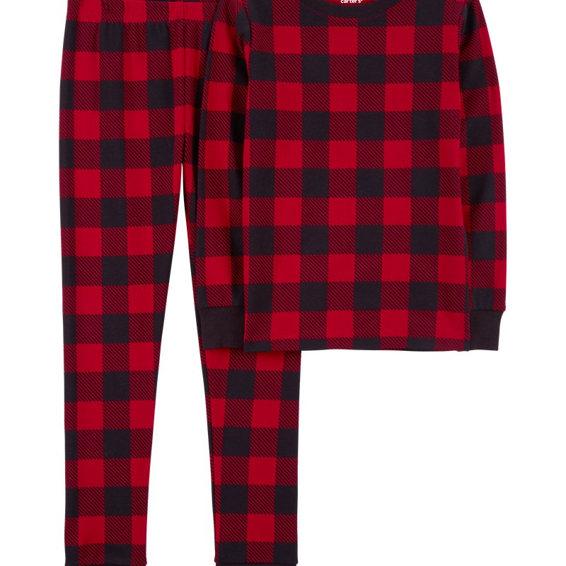Red Black Kid 2 Piece Buffalo Check 100 Snug Fit Cotton Pyjamas Carter s Oshkosh Canada