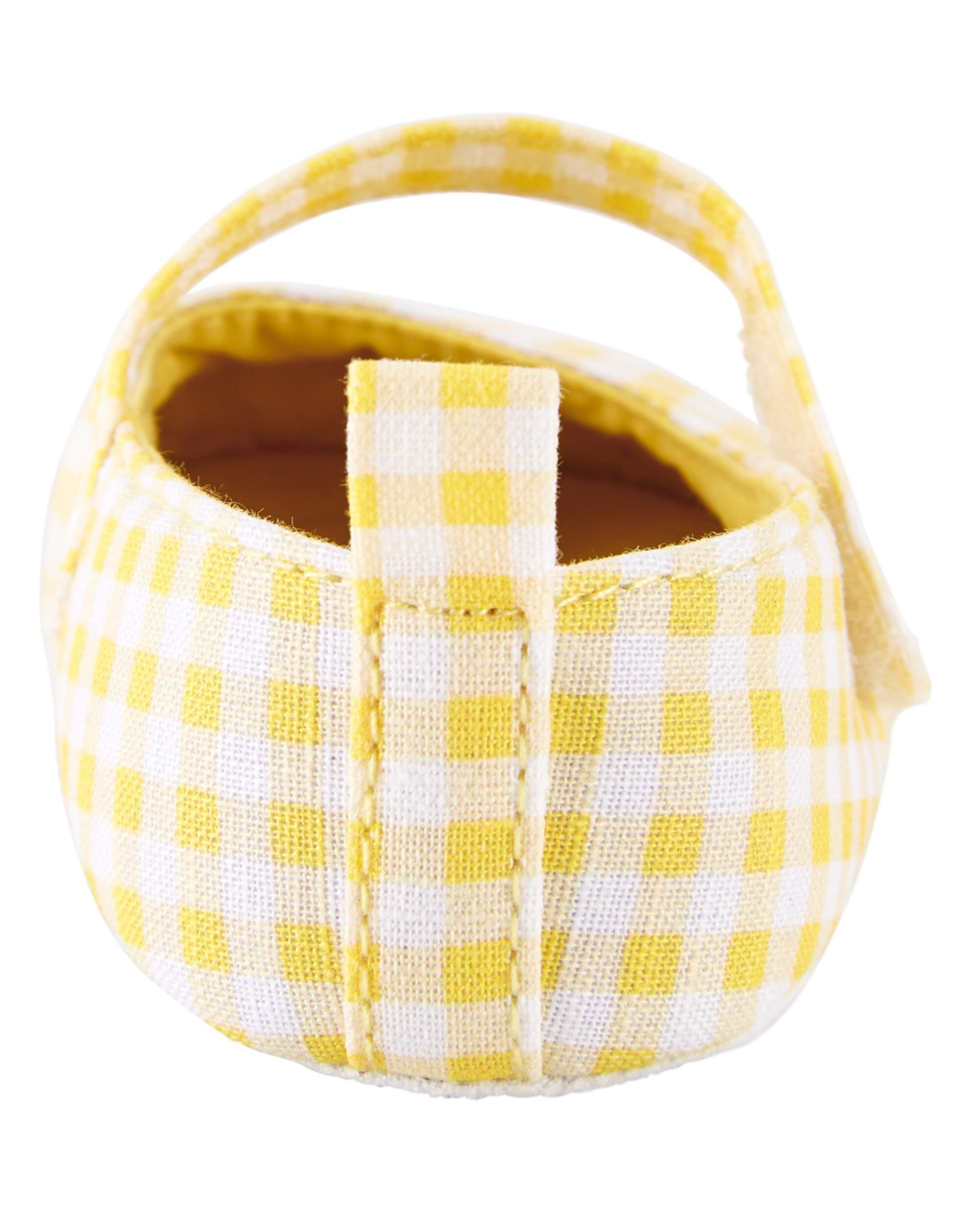 Yellow gingham store shoes