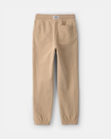 Kid Drawstring Knit Joggers - Beige, 
