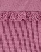 Baby Thermal & Quilted Long-Sleeve Top - Purple, image 3 of 4 slides