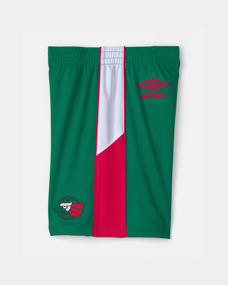 Kid Umbro Mexico Mesh Soccer Shorts - Green/White/Red, image 5 of 8 slides