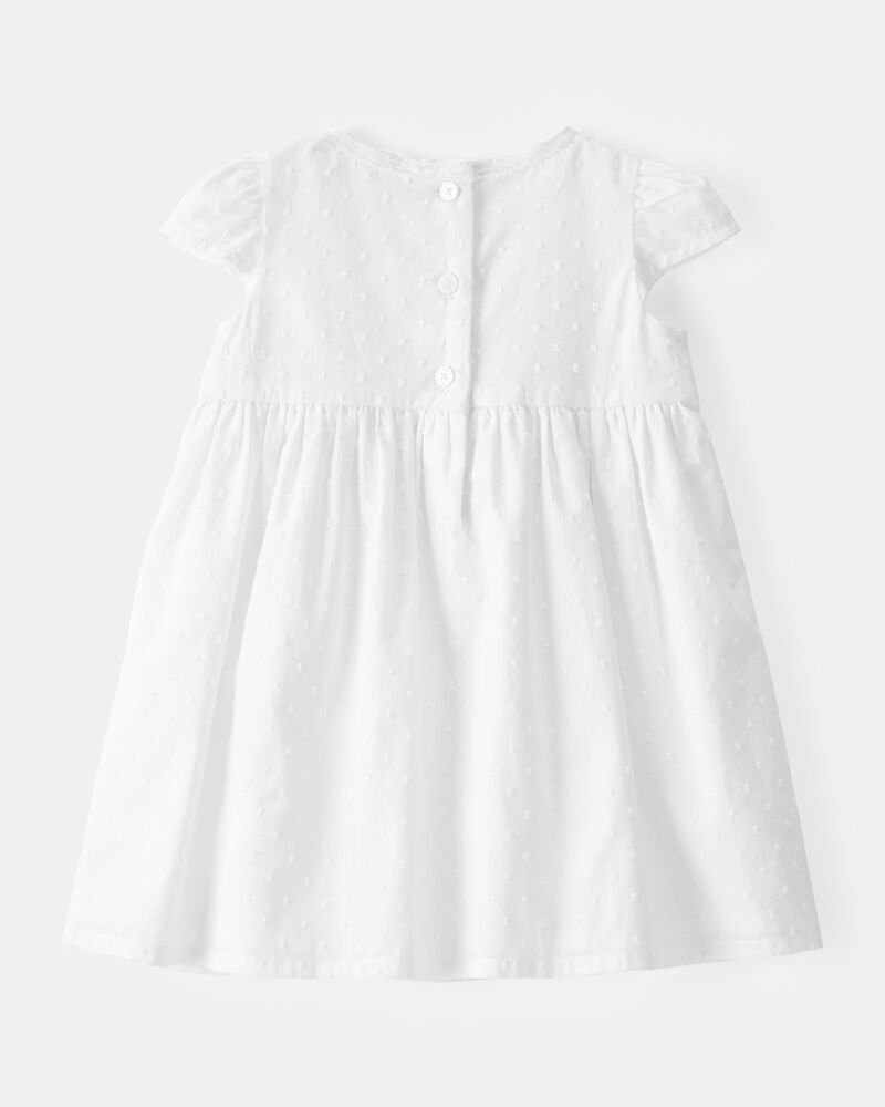 Baby Girl Textured Babydoll Dress, image 2 of 5 slides