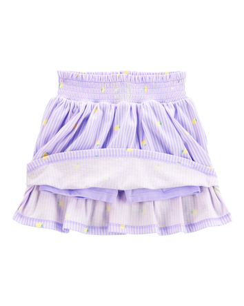 Toddler Striped Lemon Pull-On Skort, 