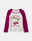 Girls Cherry Long-Sleeve T-Shirt - Grey, image 1 of 4 slides
