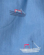 B&eacute;b&eacute; gar&ccedil;on - Short en serg&eacute;, voilier - Bleu, image 3 sur 3 diapositives